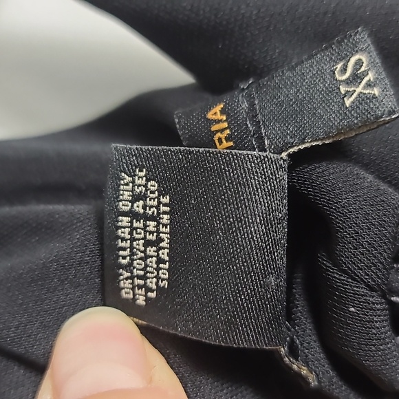 BCBGMaxAzria Black Twisted Racerback Bodycon Dress With Belt Size XSmall - Picture 3 of 15